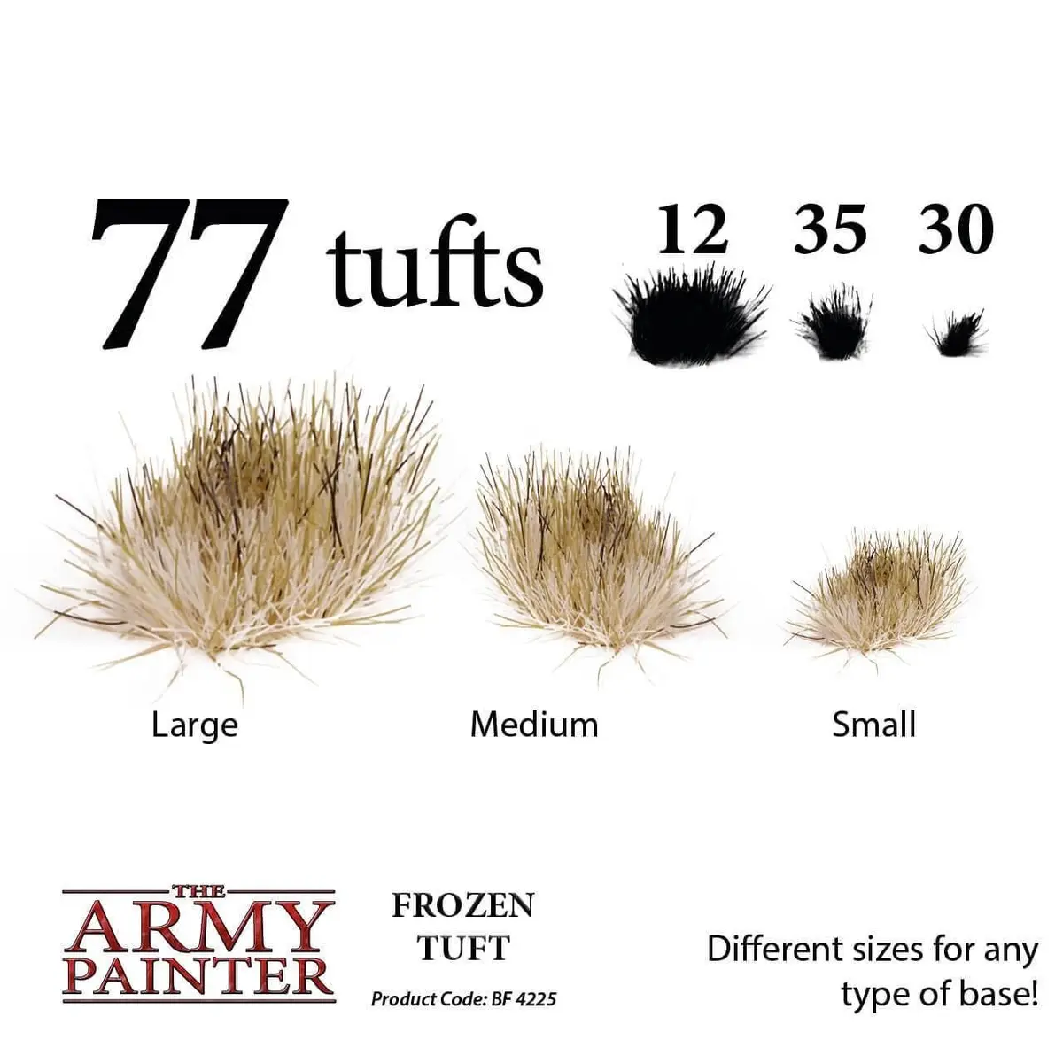 The Army Painter Battlefield Tufts - Frozen Tuft, 77 Pcs, 3 Sizes | Model Scenery & Diorama Supplies - view 3