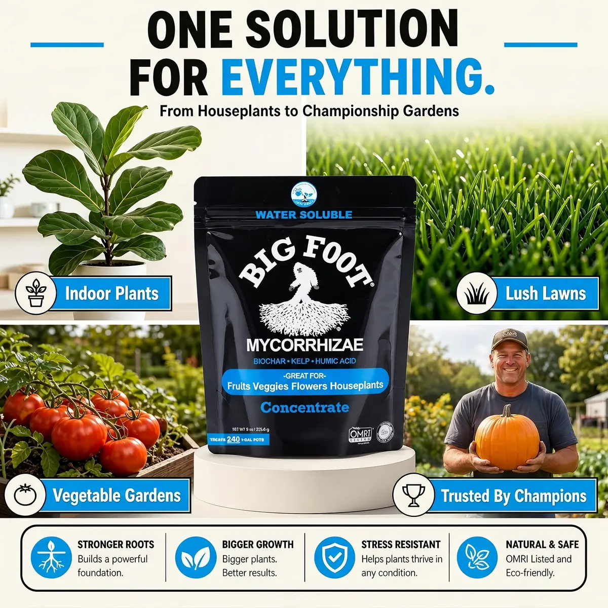 Big Foot Mycorrhizae Concentrate (10 lb) | Long-Lasting Soil & Plant Boost for Gardens & Lawns - view 6