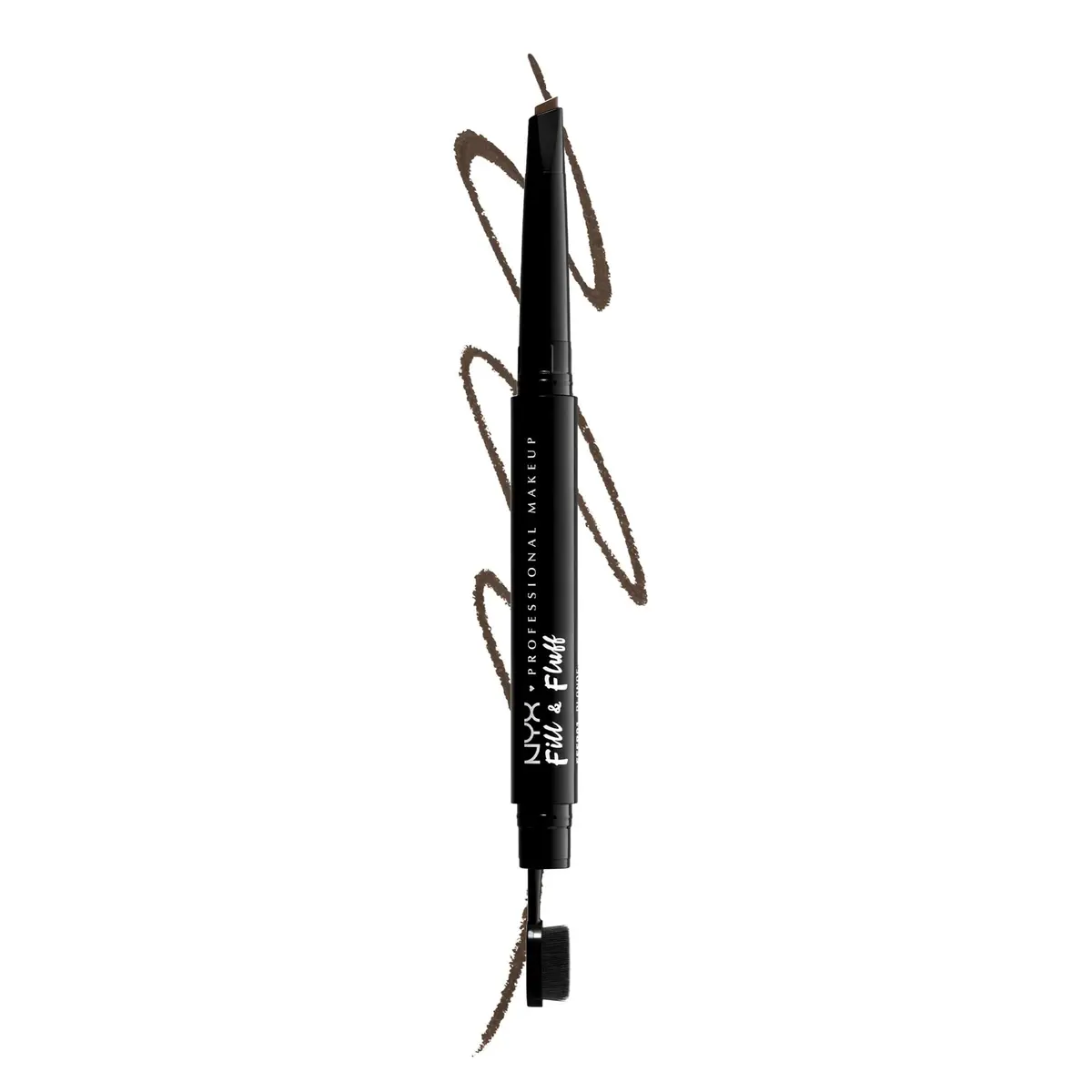 NYX PROFESSIONAL MAKEUP Fill & Fluff Eyebrow Pomade Pencil, Ash Brown | Dual-Ended Micro Paddle & Teardrop Tip for Precise, Buildable Brows - main product image