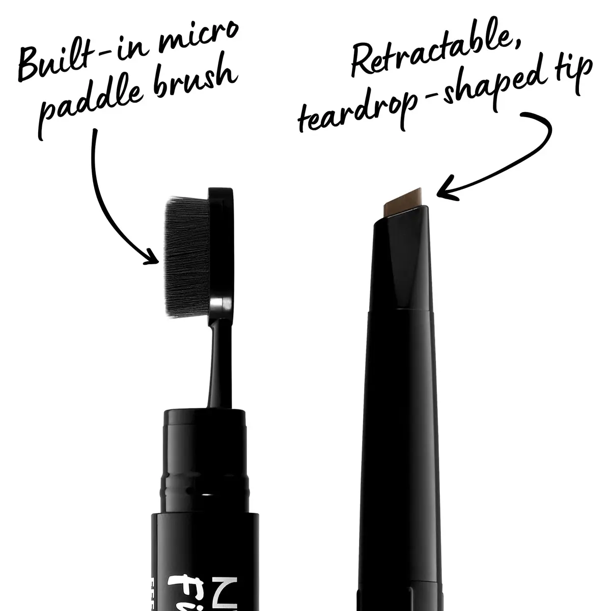 NYX PROFESSIONAL MAKEUP Fill & Fluff Eyebrow Pomade Pencil, Ash Brown | Dual-Ended Micro Paddle & Teardrop Tip for Precise, Buildable Brows - view 3