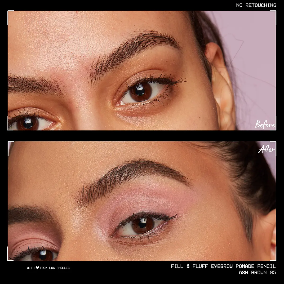 NYX PROFESSIONAL MAKEUP Fill & Fluff Eyebrow Pomade Pencil, Ash Brown | Dual-Ended Micro Paddle & Teardrop Tip for Precise, Buildable Brows - view 4