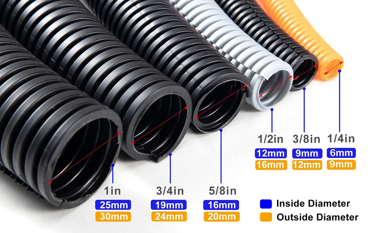 ZhiYo 50 FT 1/2" Wire Loom Split Tubing | High-Temperature Auto Wire Conduit - view 2