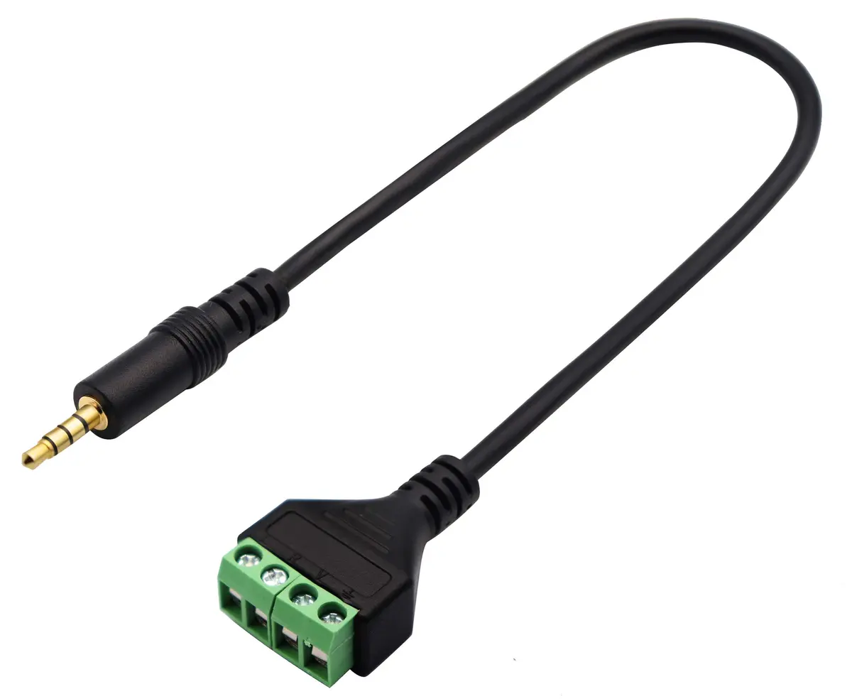 zdyCGTime 3.5mm Screw Terminal Block Cable 30CM | Stereo TRRS Male to 4 Pin Female Adapter - view 5