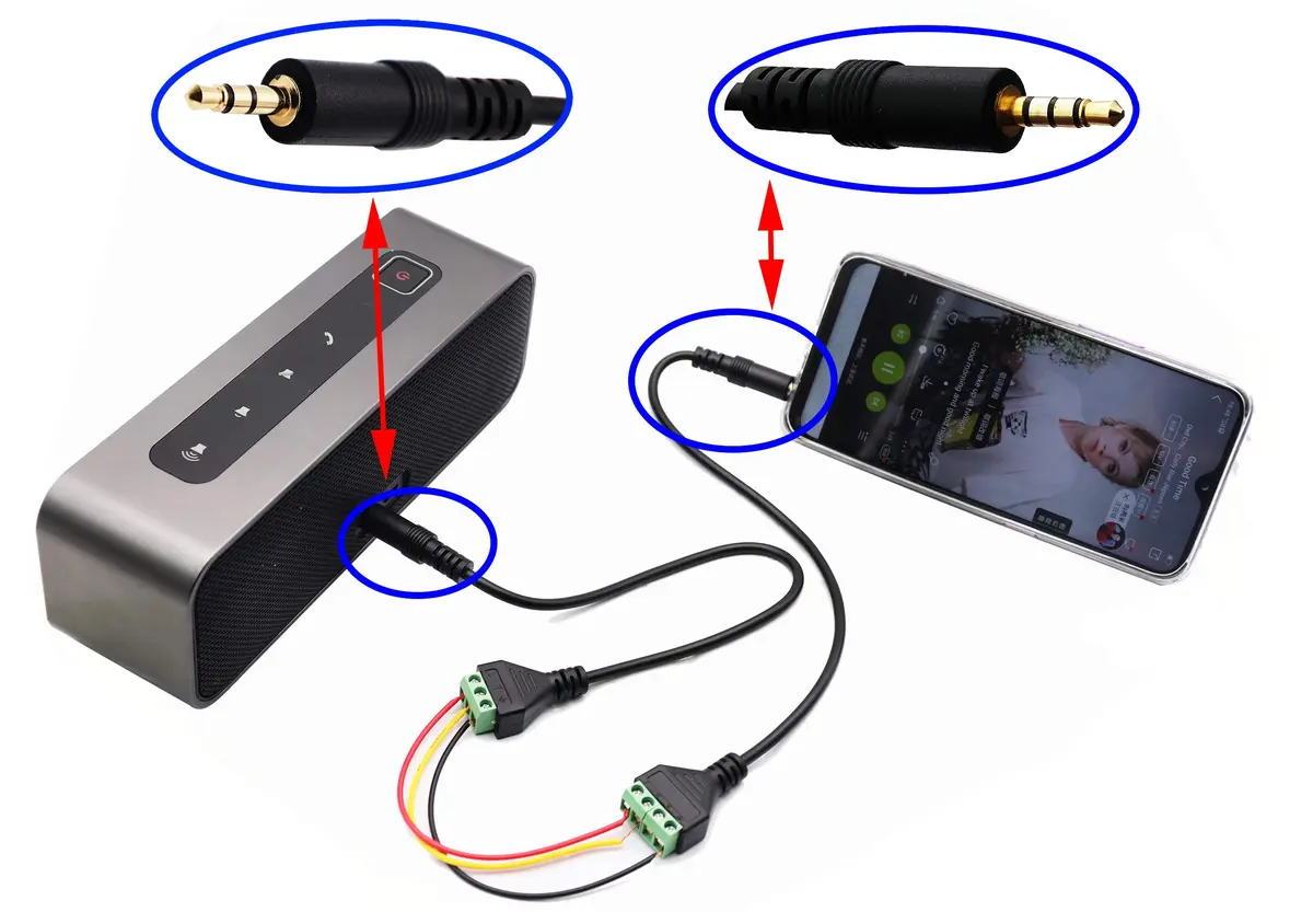 zdyCGTime 3.5mm Screw Terminal Block Cable 30CM | Stereo TRRS Male to 4 Pin Female Adapter - view 7