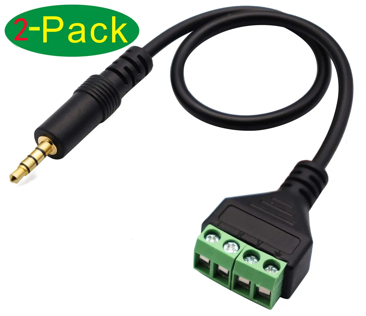 zdyCGTime 3.5mm Screw Terminal Block Cable 30CM | Stereo TRRS Male to 4 Pin Female Adapter - view 3