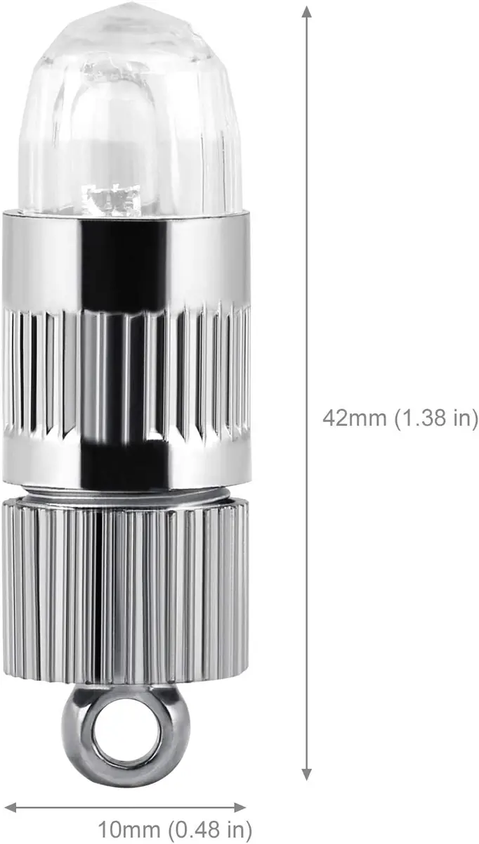 LIHAO 15x Battery Operated Mini LED Lights Warm White | 1.2cm (0.47in) Diameter, 3.5cm (1.38in) Length - view 2