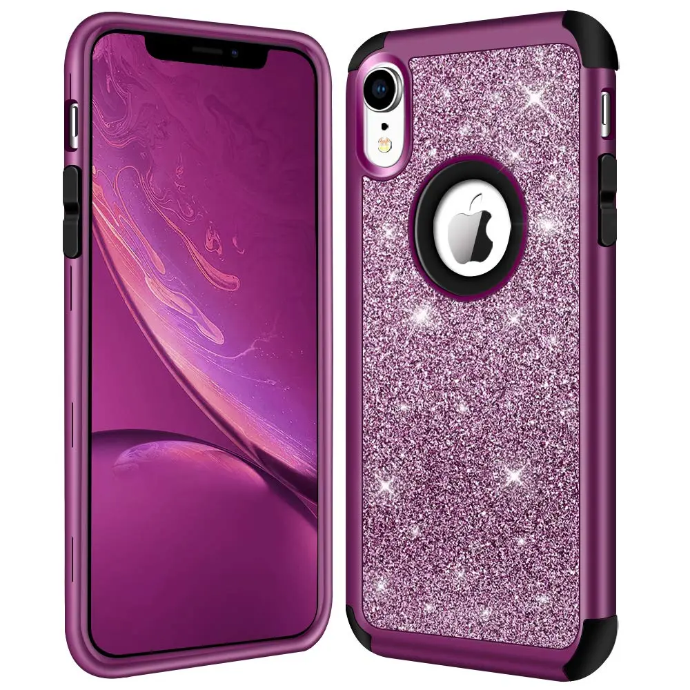 Hython Compatible with iPhone XR Case, Heavy Duty Full-Body Defender 6.1-Inch | Glitter Sparkle Shockproof Cover - view 6