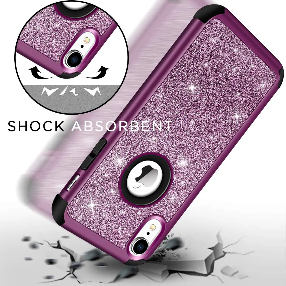 Hython Compatible with iPhone XR Case, Heavy Duty Full-Body Defender 6.1-Inch | Glitter Sparkle Shockproof Cover - view 2