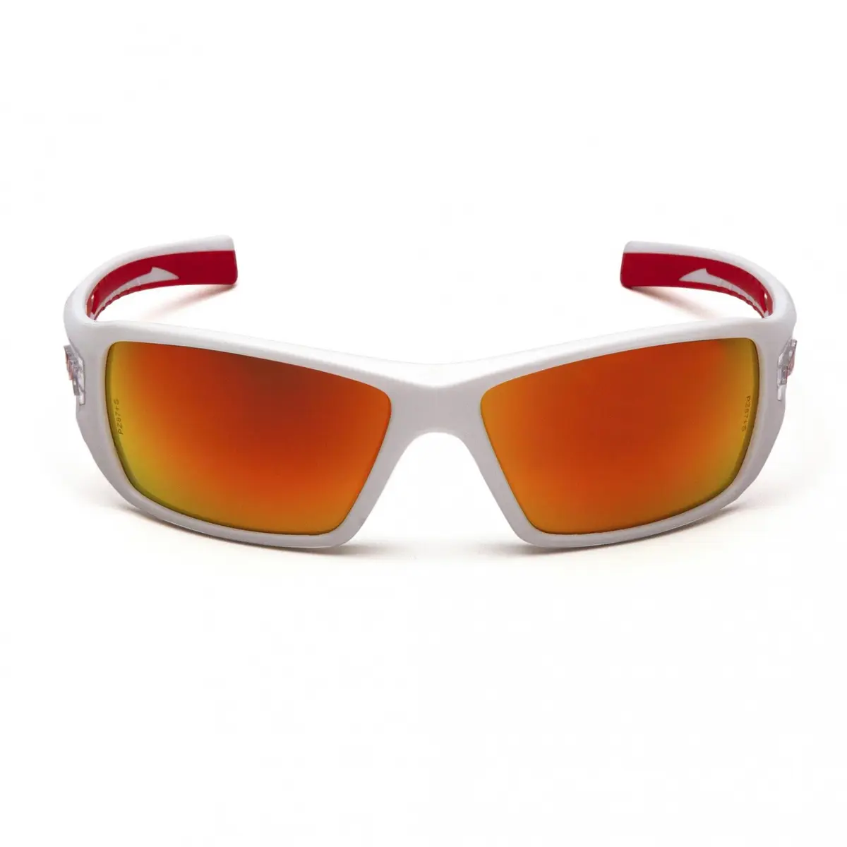 Pyramex Velar Safety Glasses White-Red Frame Sky Red Mirror Lens | ANSI Z87.1 Impact Resistant Polycarbonate - view 2