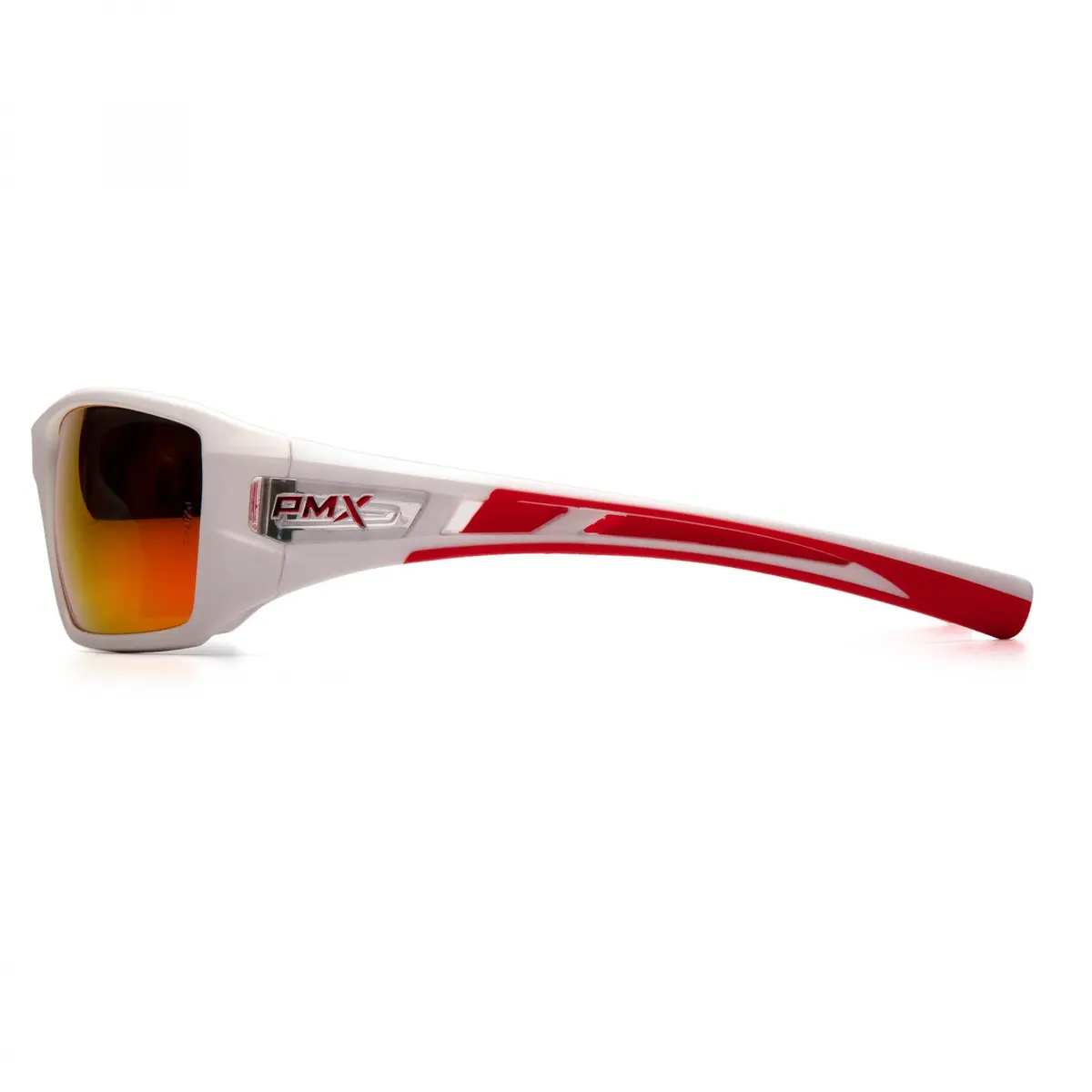 Pyramex Velar Safety Glasses White-Red Frame Sky Red Mirror Lens | ANSI Z87.1 Impact Resistant Polycarbonate - view 3