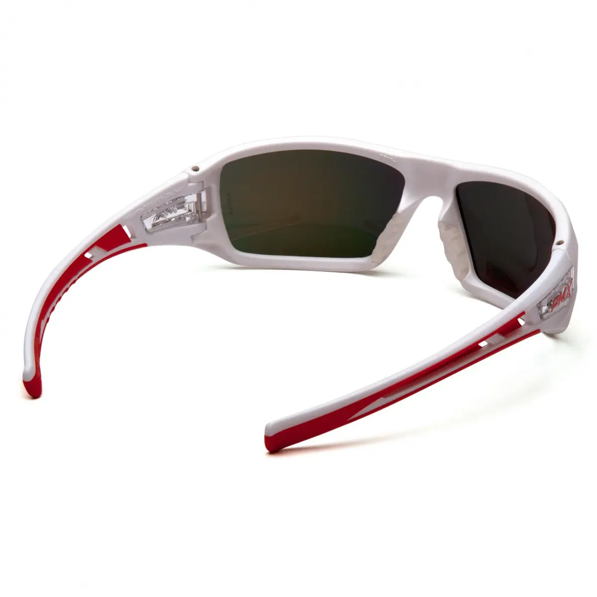 Pyramex Velar Safety Glasses White-Red Frame Sky Red Mirror Lens | ANSI Z87.1 Impact Resistant Polycarbonate - view 4
