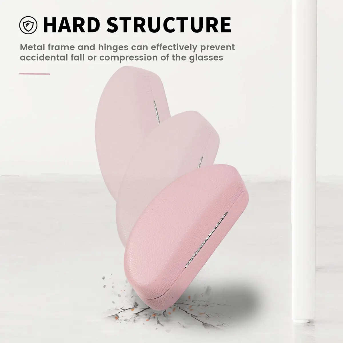 molshine Hard Shell Sunglasses Case Classic Large Pink | Protects Glasses from Extrusion & Falls - view 6