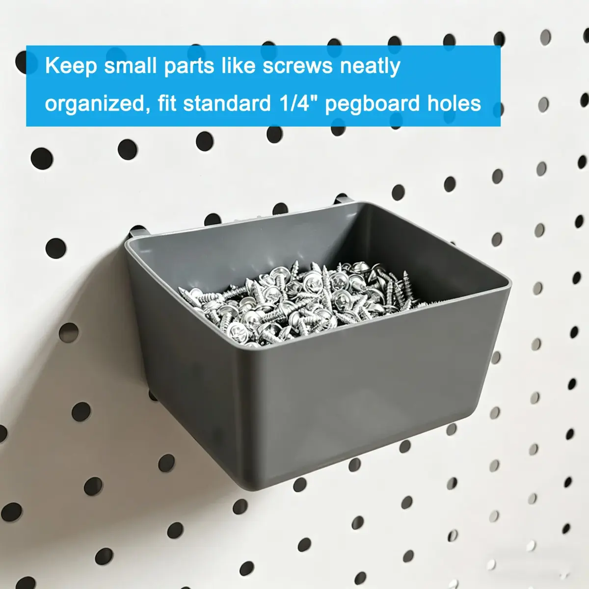 FRIMOONY 80-Piece Pegboard Hooks Assortment with Bins and Peg Locks | Organize Tools, Garage, Kitchen - view 3