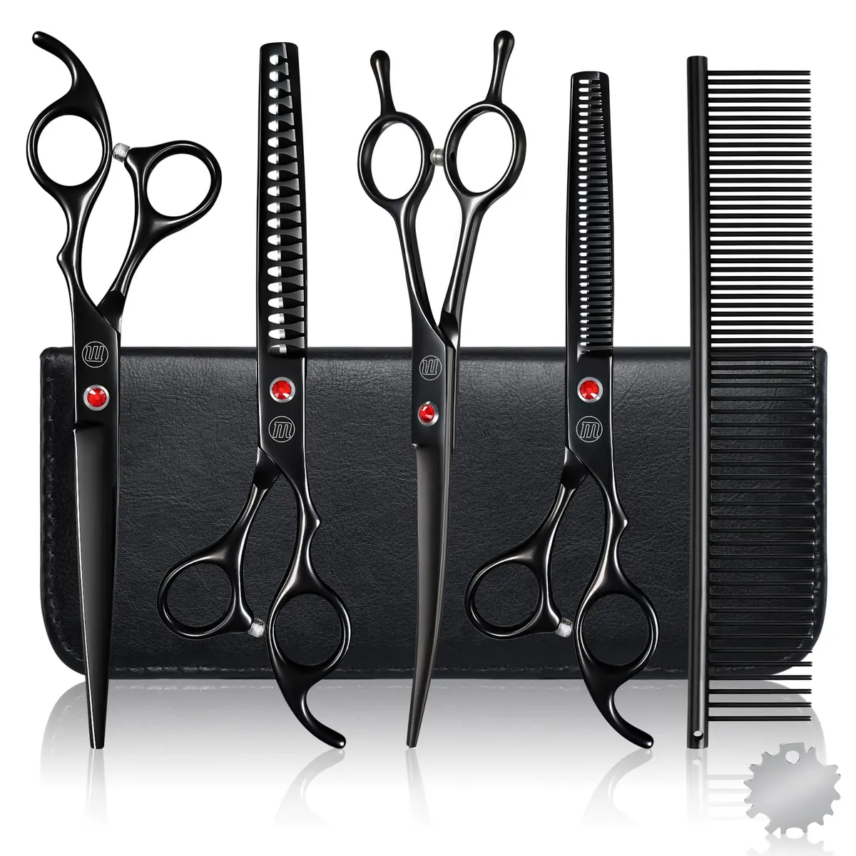 Moontay Dog Grooming Scissors Set, 7 Inch/8 Inch | Professional Shears for Pet Grooming - main product image
