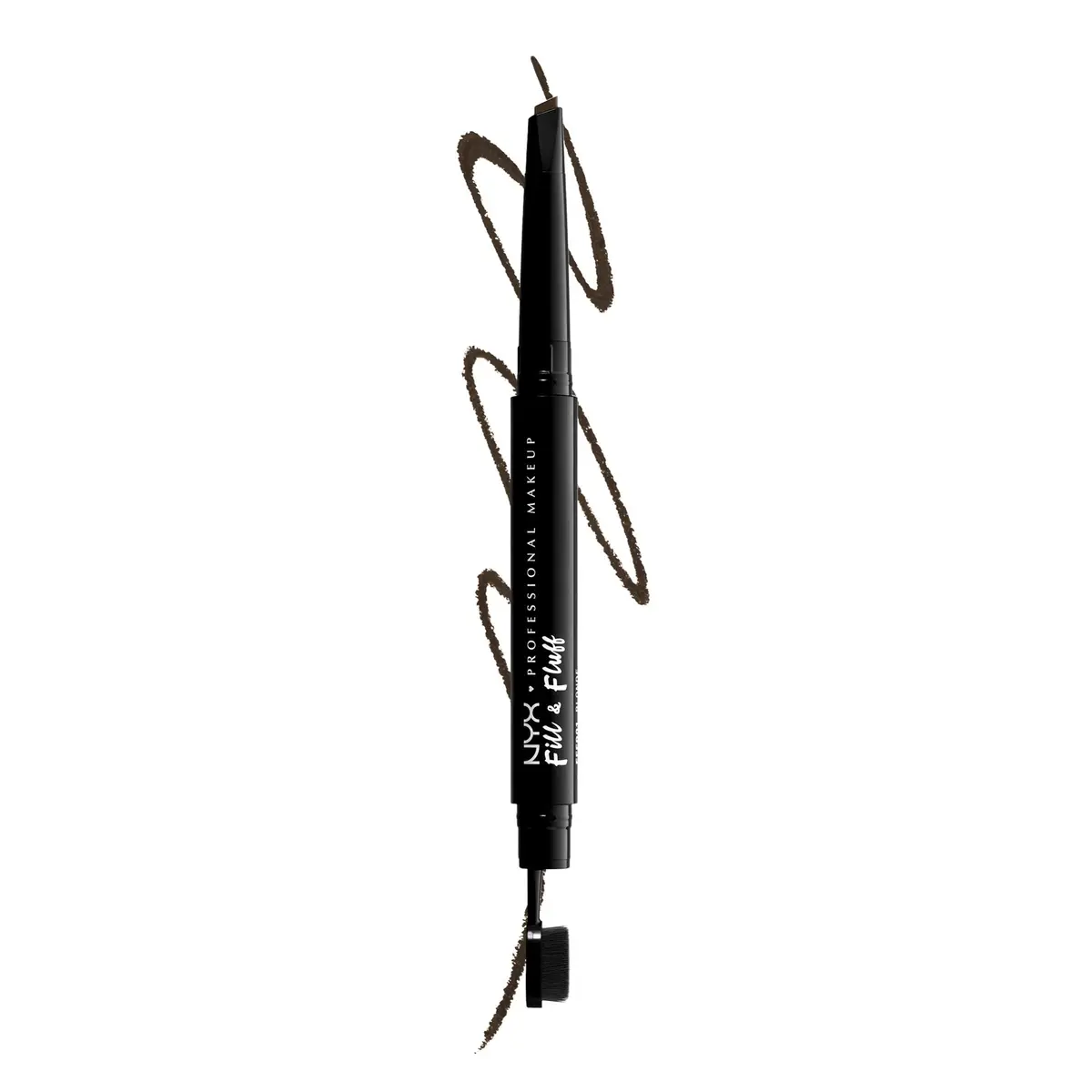 NYX PROFESSIONAL MAKEUP Fill & Fluff Eyebrow Pomade Pencil, Espresso | Dual-Ended Micro Paddle Brush & Precise Teardrop Tip - main product image