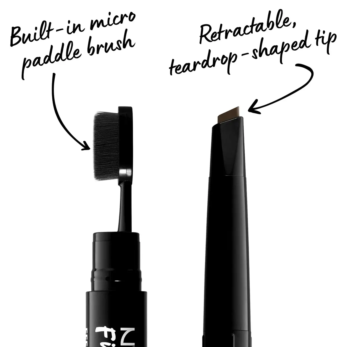 NYX PROFESSIONAL MAKEUP Fill & Fluff Eyebrow Pomade Pencil, Espresso | Dual-Ended Micro Paddle Brush & Precise Teardrop Tip - view 3
