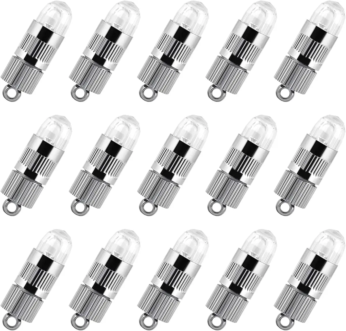 LIHAO 15x Battery Operated Mini LED Lights, White | 1.38 inch (3.5cm) Length - main product image