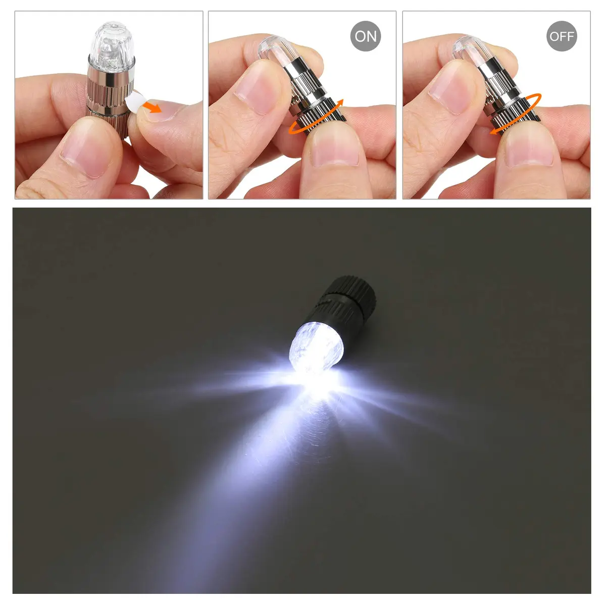 LIHAO 15x Battery Operated Mini LED Lights, White | 1.38 inch (3.5cm) Length - view 3
