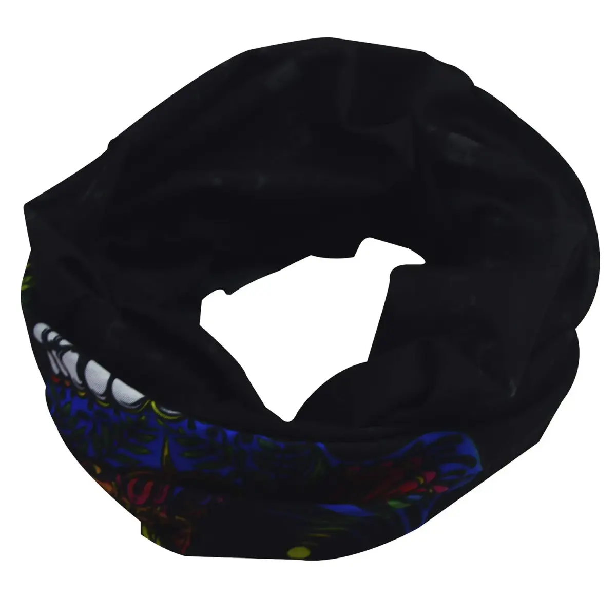 Obacle Skull Face Mask Half - Skull Blue-Red-Green Face for Dust, Wind & UV Protection - view 4