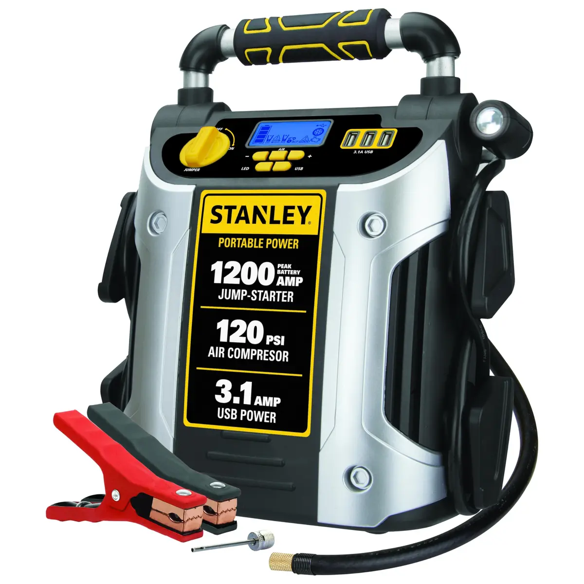Stanley Jump Starter with 1200 Peak Amps & 120 PSI Inflator | Portable Power & Emergency Kit - main product image