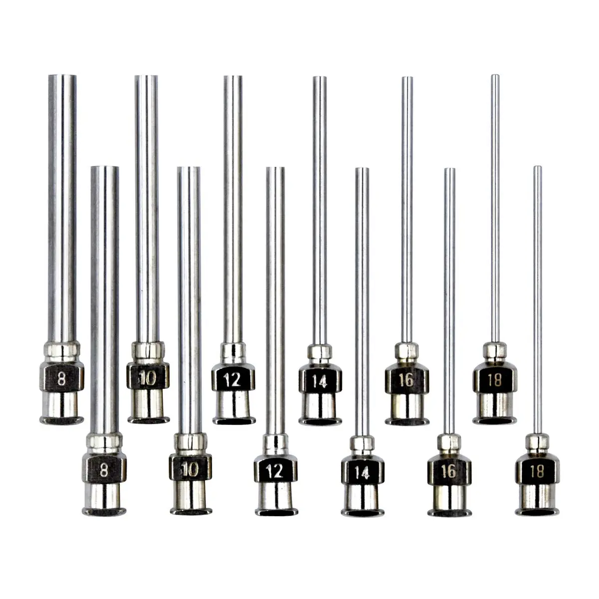 Auerllcy 12 Pack Blunt Tip Dispensing Needles Set 50mm (1.97 in) | Luer Lock 8G-18G Assortment - main product image