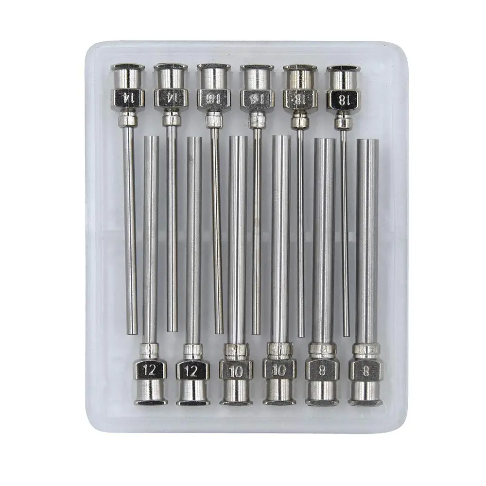 Auerllcy 12 Pack Blunt Tip Dispensing Needles Set 50mm (1.97 in) | Luer Lock 8G-18G Assortment - view 3