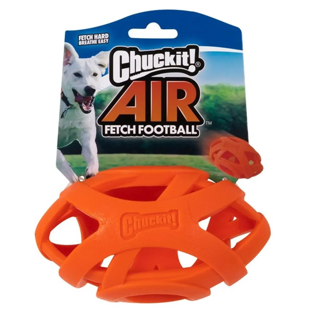 Chuckit! Air Fetch Football Dog Toy, Orange | Breathable, Buoyant & Suitable for All Breeds - main product image