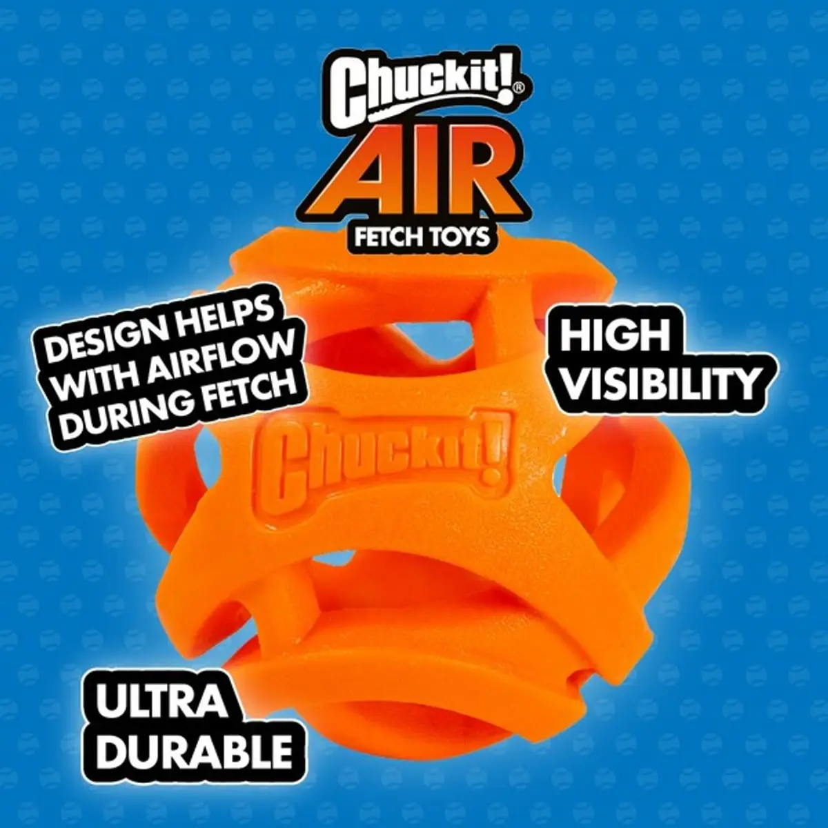 Chuckit! Air Fetch Football Dog Toy, Orange | Breathable, Buoyant & Suitable for All Breeds - view 7