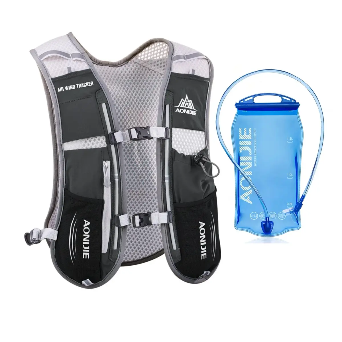 AONIJIE Hydration Vest Pack 5L (156 g / 5.5 oz) | Lightweight Running Backpack with 9 Pockets & 1.5L Bladder Compatibility - main product image