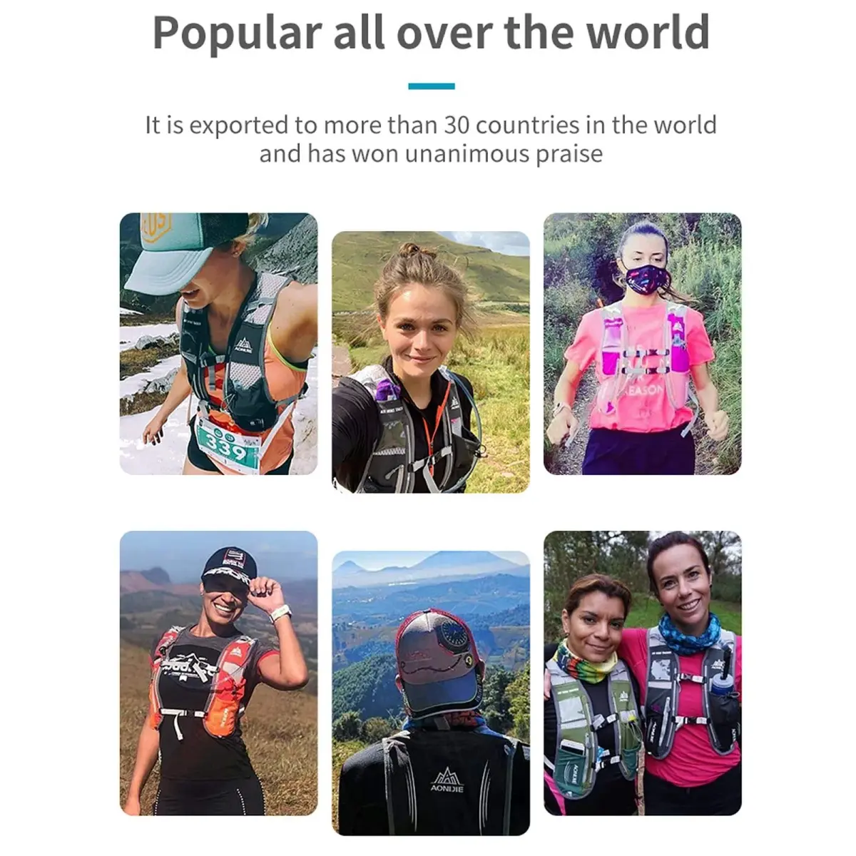 AONIJIE Hydration Vest Pack 5L (190g) | Lightweight Running & Hiking Gear - view 9