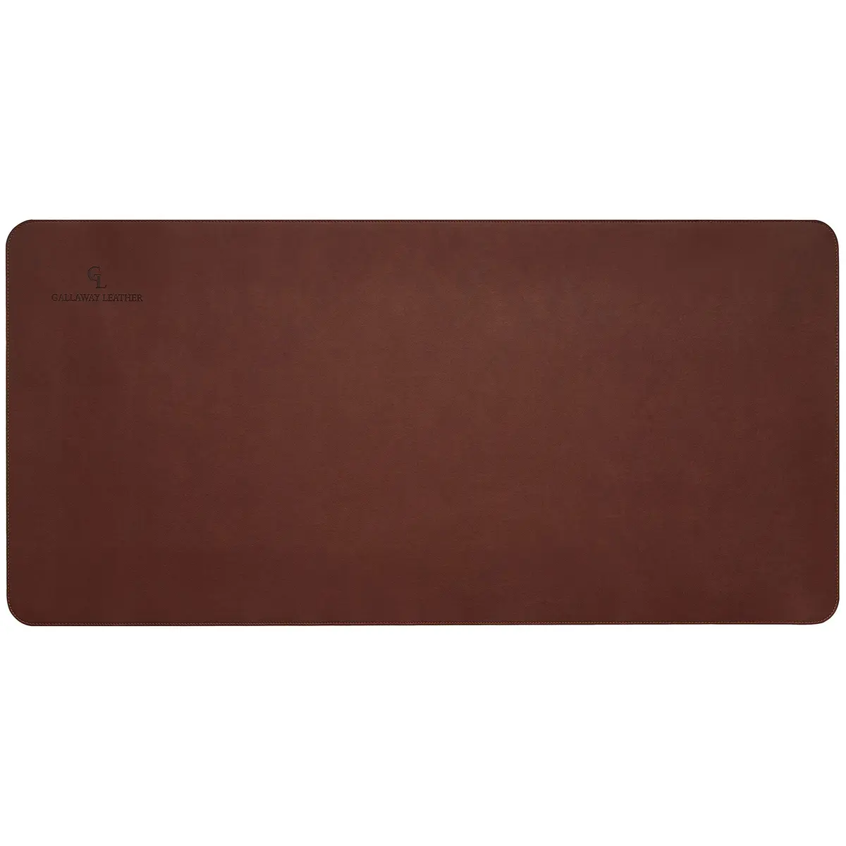 GALLAWAY LEATHER Large Desk Mat 36" x 17" Dark Brown | Elegant PU Leather Office Cover - view 4