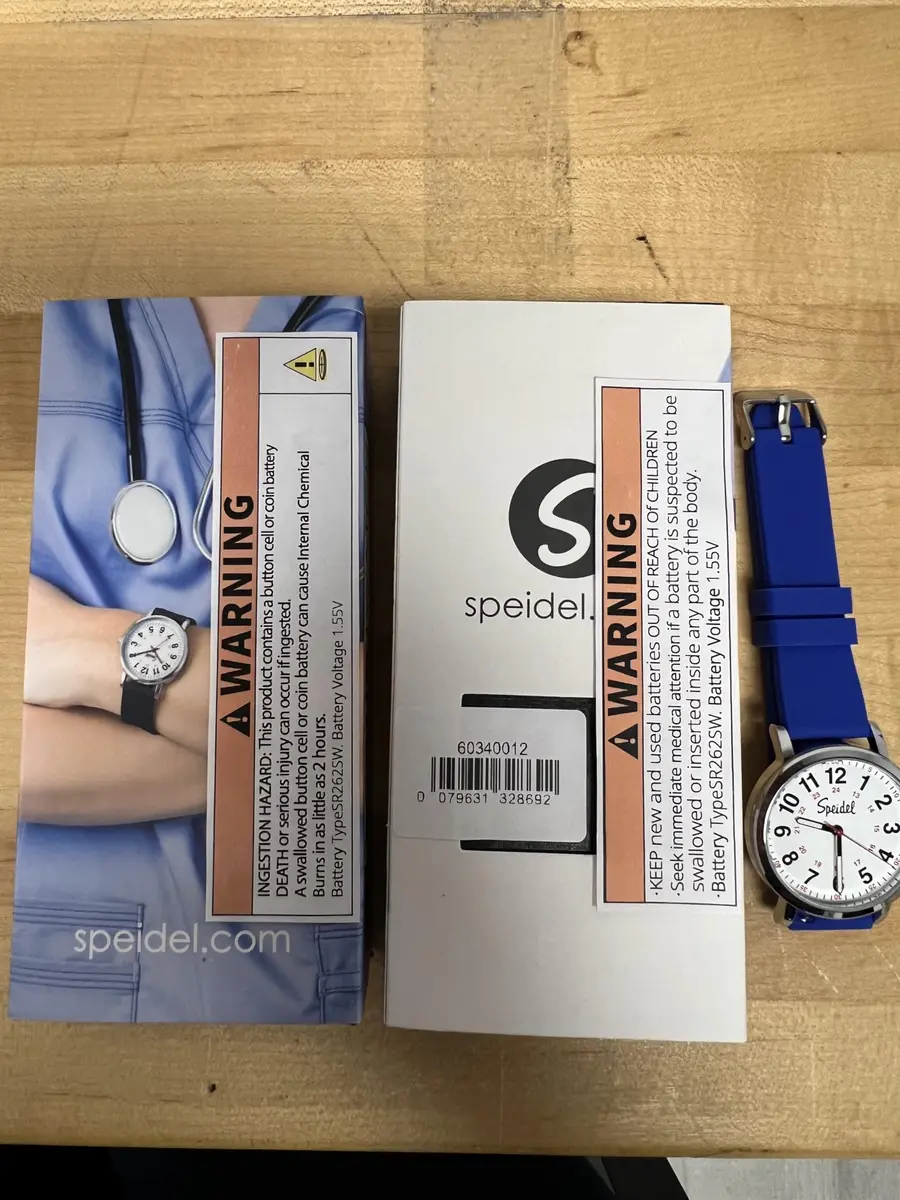 Speidel Water Resistant Scrub Watch 38mm | Easy Read, Unisex Silicone Band, Royal Blue - view 8