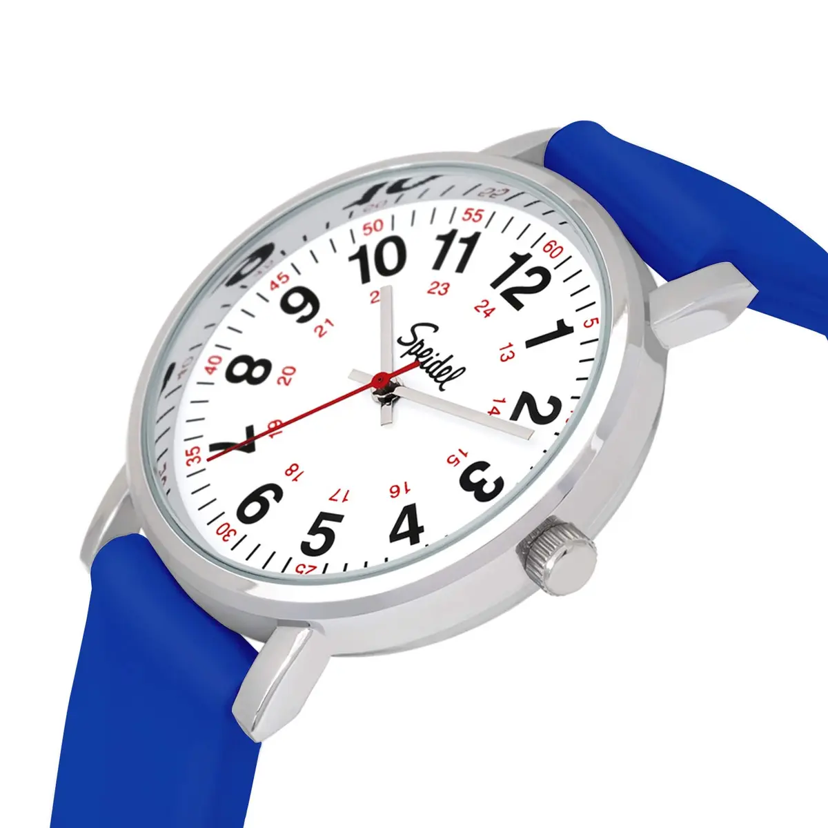Speidel Water Resistant Scrub Watch 38mm | Easy Read, Unisex Silicone Band, Royal Blue - view 2