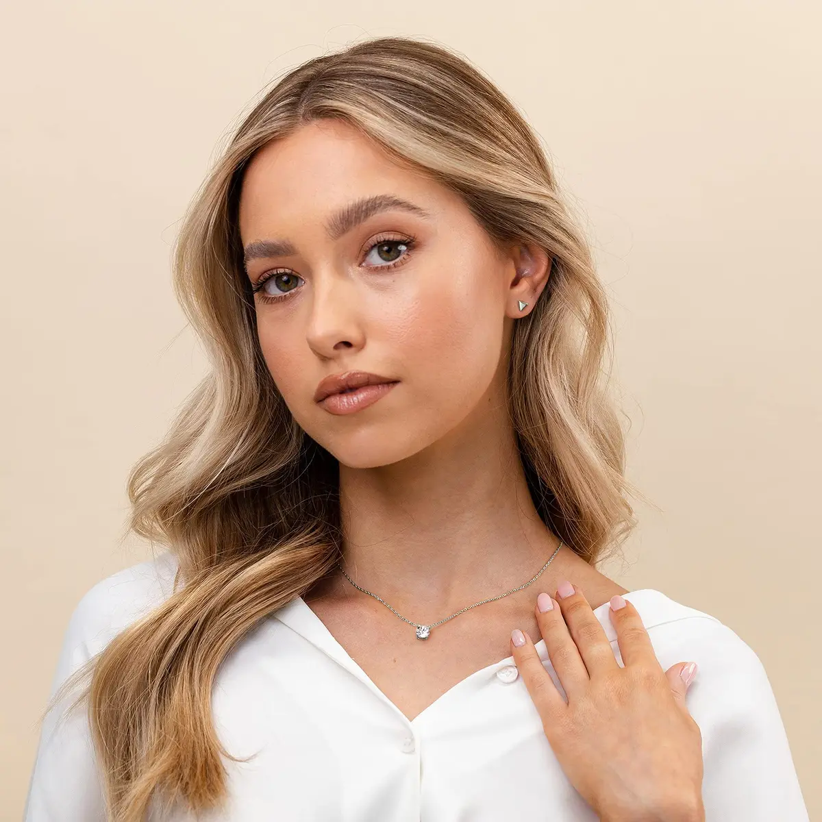 PAVOI 14K Gold Plated Crystal Solitaire Necklace 1.5 Carat | Elegant Gold Pendant for Women - view 2