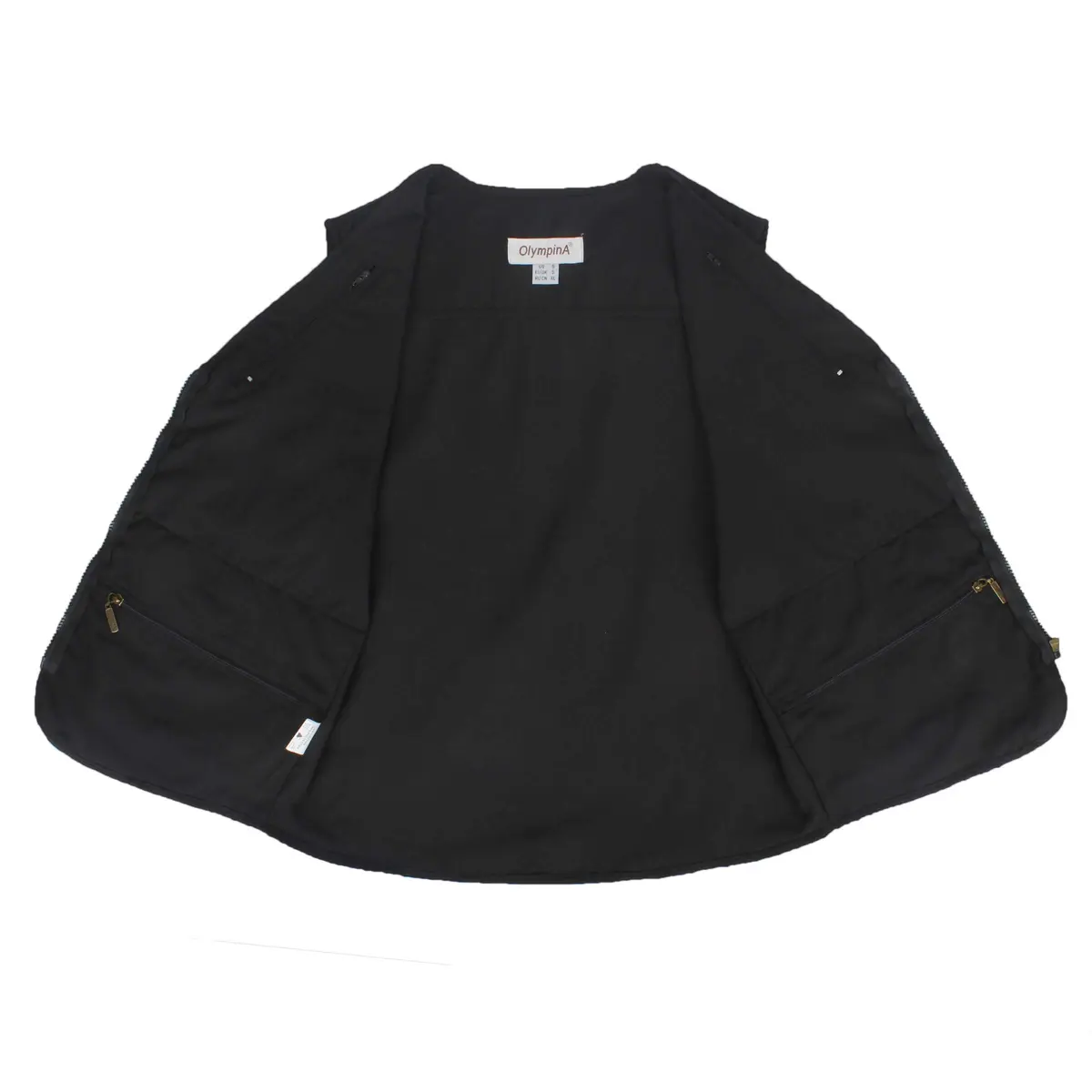 LUSI MADAM Men's Poplin Outdoors Travel Sports Multi-Pockets Work Fishing Vest 2X-Large Black | Utility & Comfort - view 6