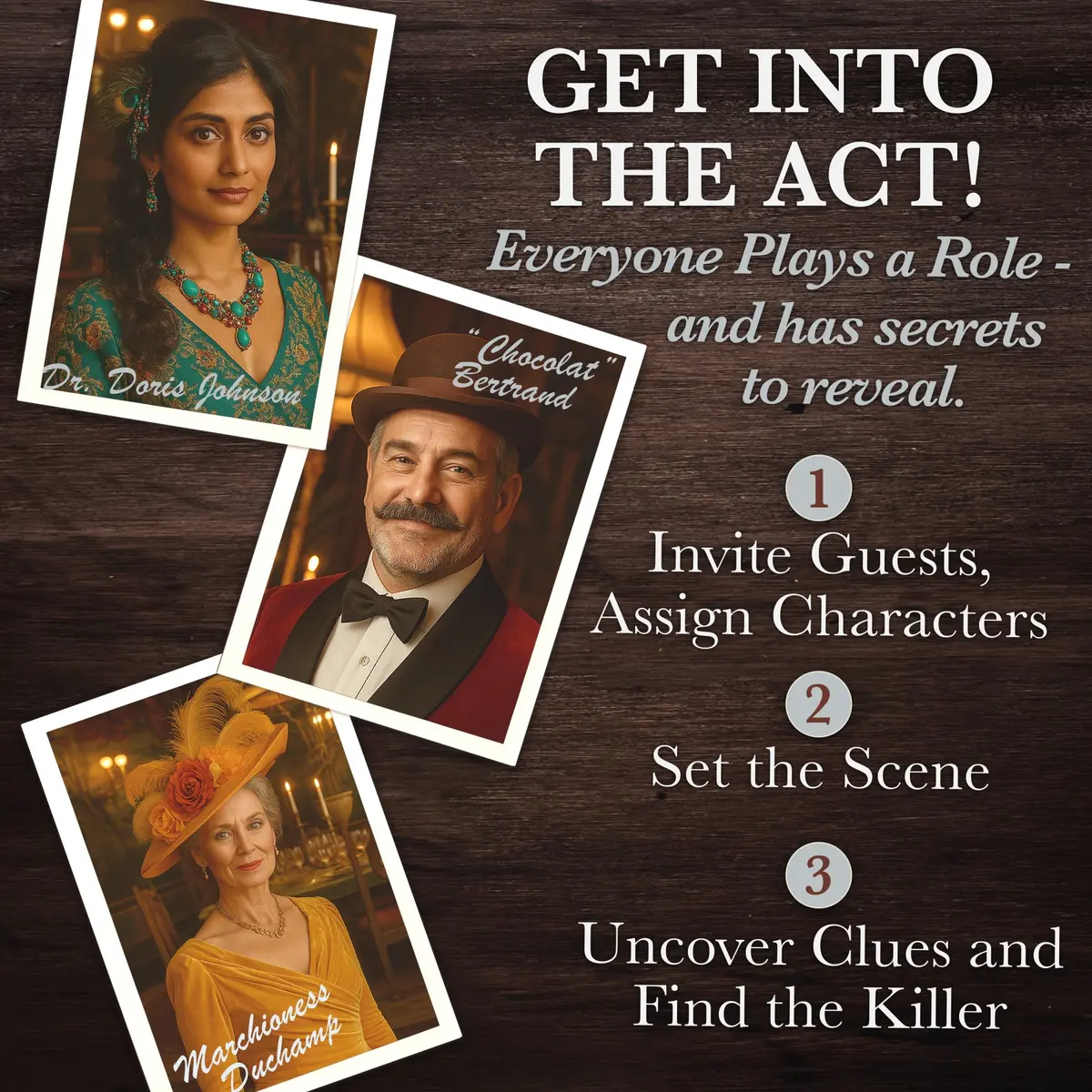 Murder Mystery Party Death by Chocolate Game, 6-8 Players, Ages 18+ | Interactive Dinner Party Game - view 5