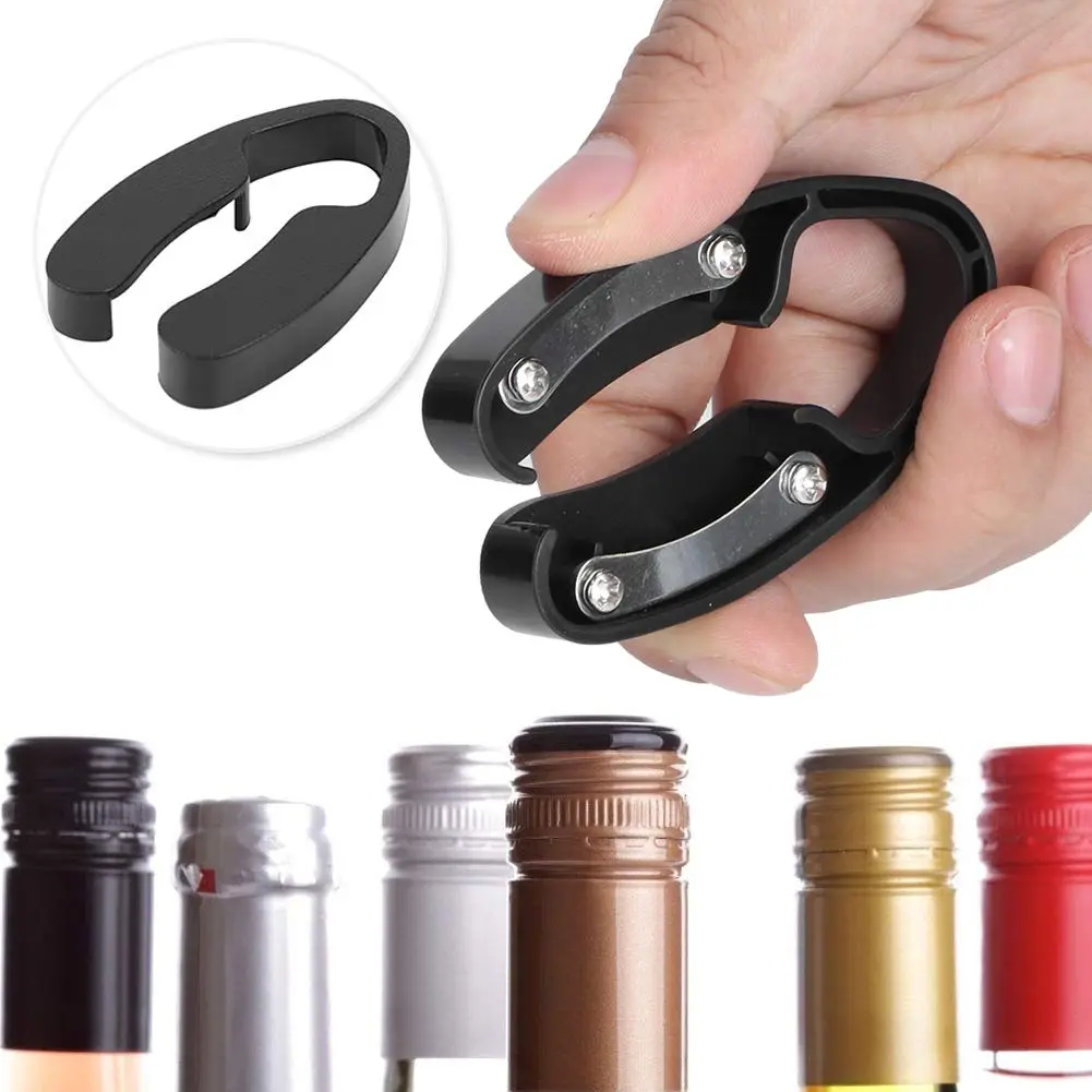 Fdit Black Bottle Opener Polka-dot Foil Paper Cutter 4.2cm (1.6inch) | Modern & Durable Wine Accessory - view 3