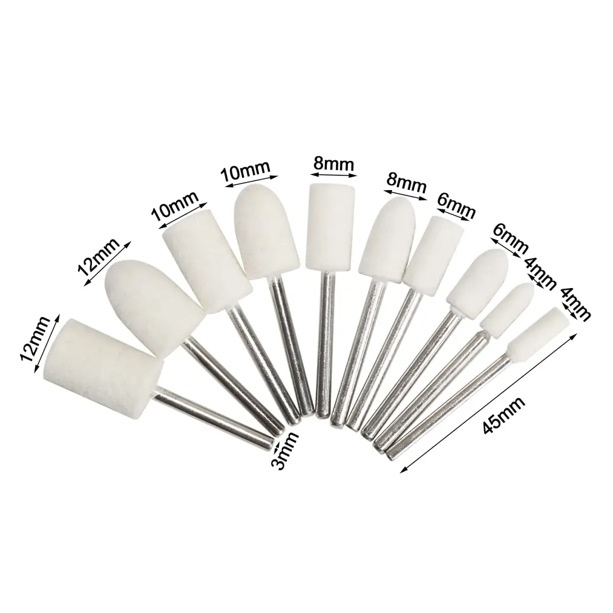 FPPO 1Inch Polishing Buffing Wheel Set with 3mm Shank | 50 Pieces for Rotary Tools - view 5