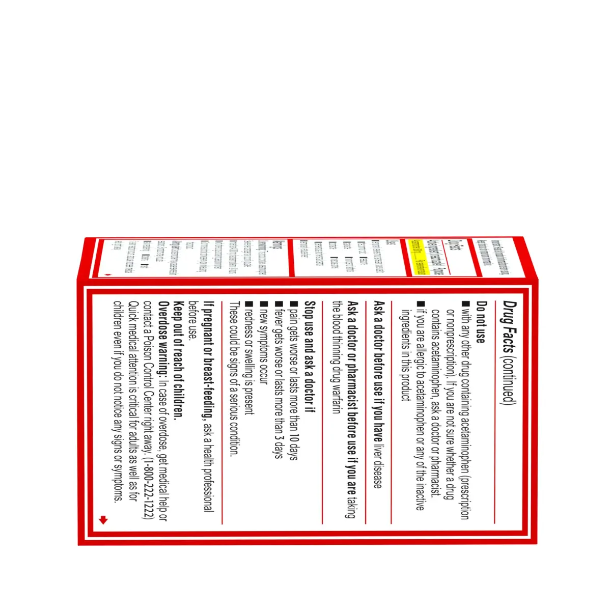 Tylenol Extra Strength 500 mg Acetaminophen Caplets, Pain Reliever & Fever Reducer, 50 Count (Pack of 1) | Pain relief for headache, backache, toothache, arthritis pain - view 8