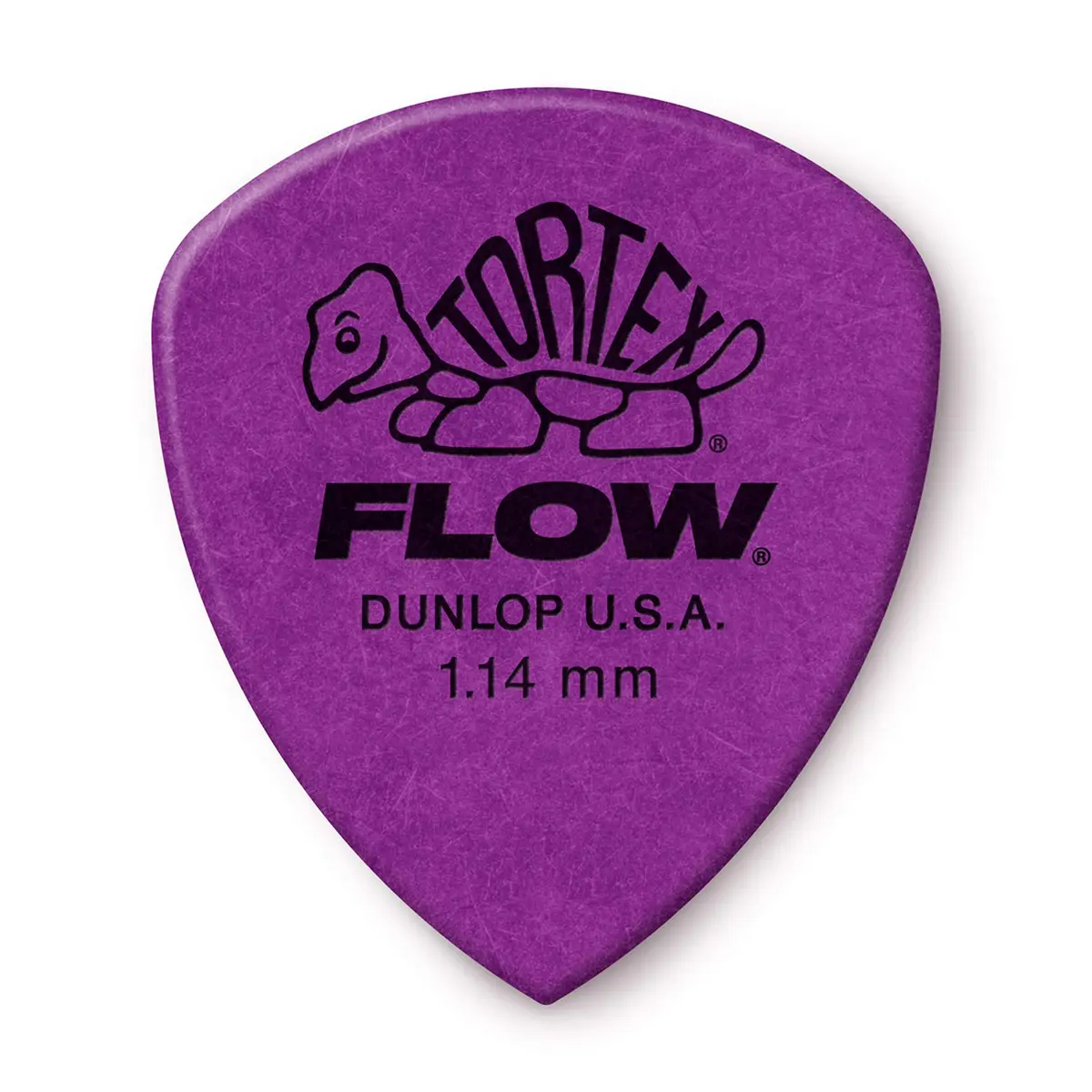 Jim Dunlop Tortex Flow Pick 1.14mm Purple 12-Pack | Precision Attack for Guitar - main product image