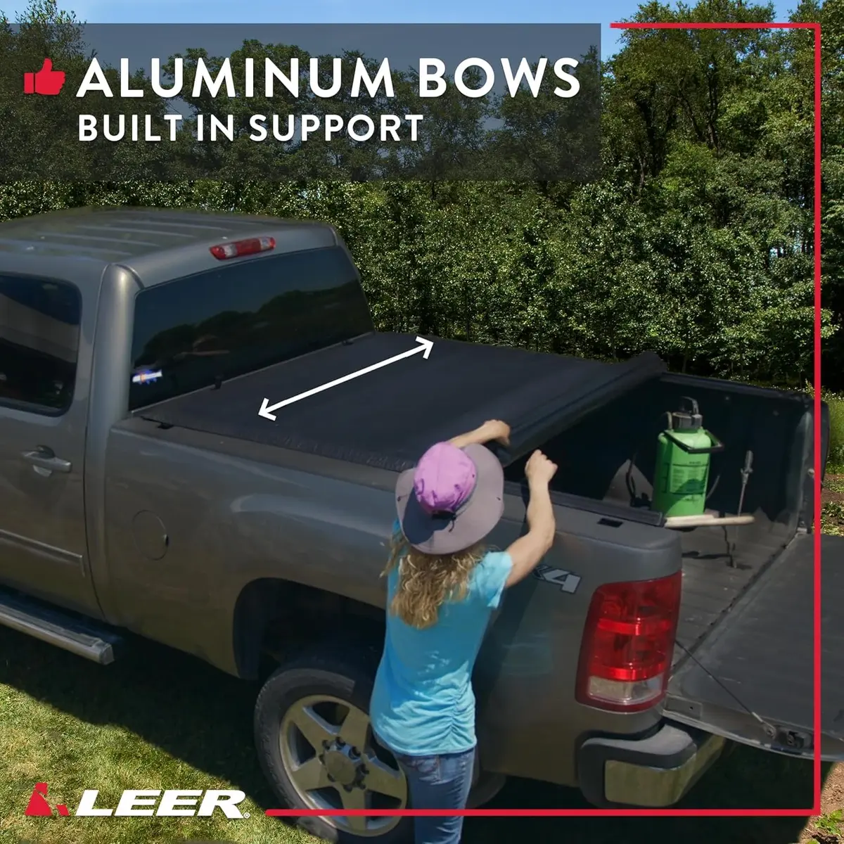 LEER SR250 Soft Rolling Truck Bed Tonneau Cover 5'7" | Weatherproof, Easy Install, Limited Lifetime Warranty - view 5