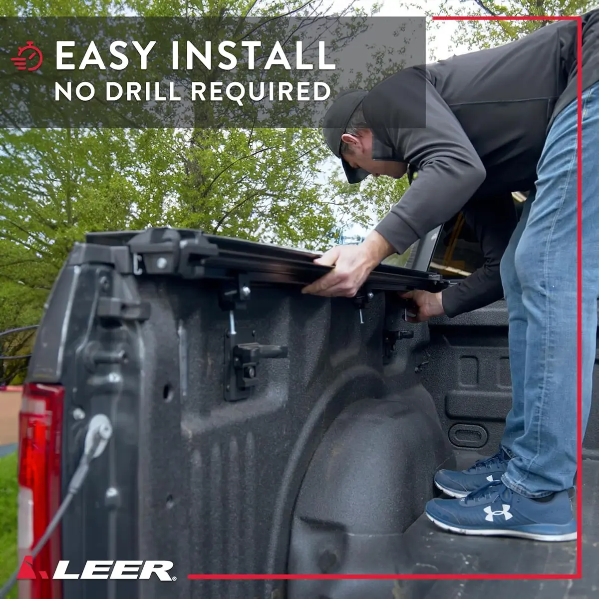 LEER SR250 Soft Rolling Truck Bed Tonneau Cover 5'7" | Weatherproof, Easy Install, Limited Lifetime Warranty - view 7