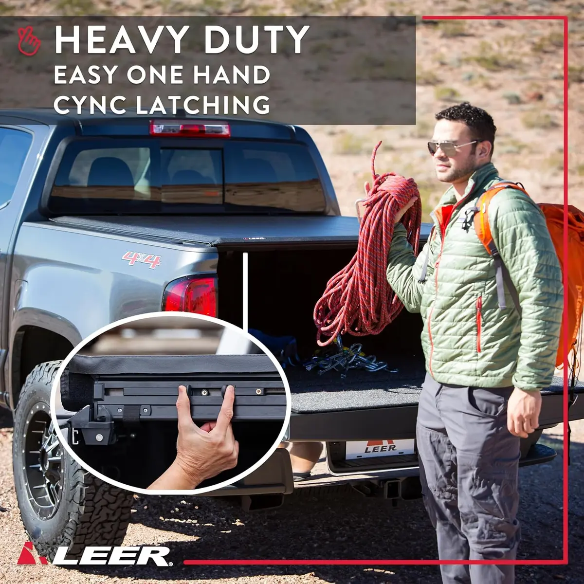 LEER SR250 Soft Rolling Truck Bed Tonneau Cover 5'7" | Weatherproof, Easy Install, Limited Lifetime Warranty - view 8