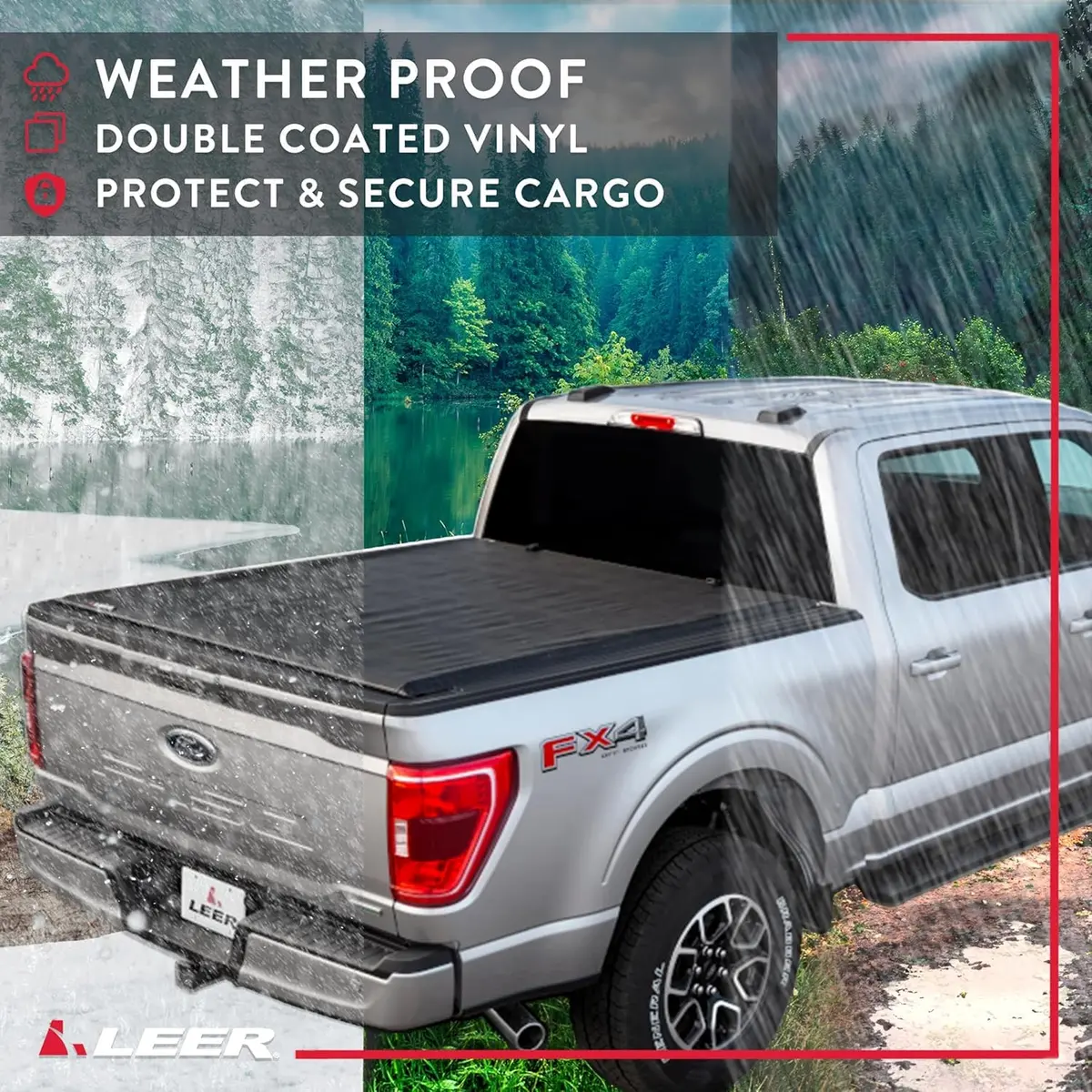 LEER SR250 Soft Rolling Truck Bed Tonneau Cover 5'7" | Weatherproof, Easy Install, Limited Lifetime Warranty - view 9