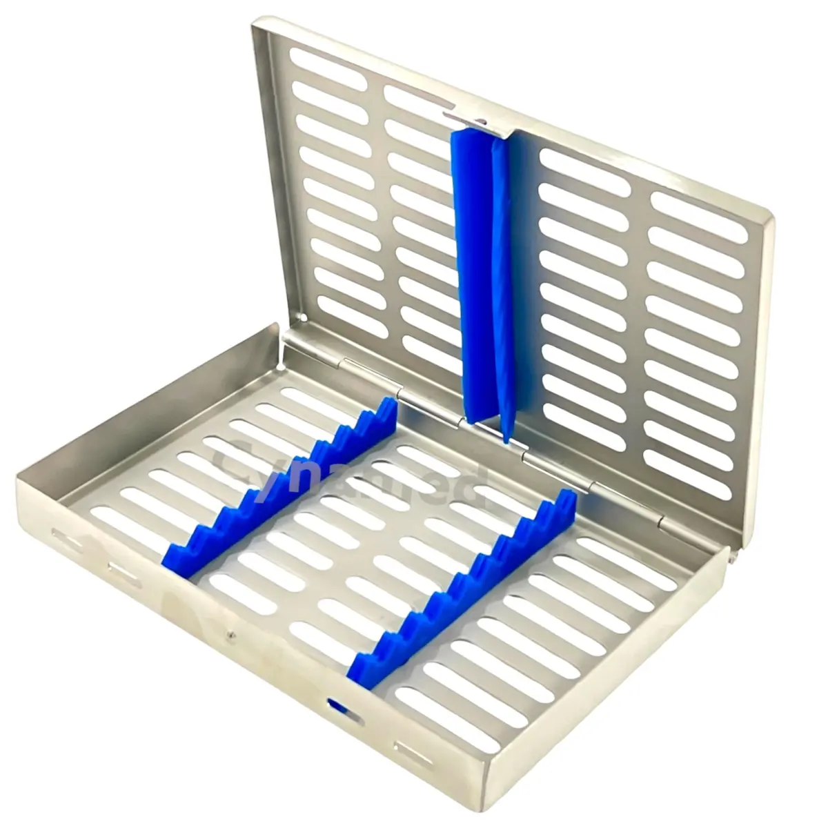 Cynamed German Stainless Dental Instruments Autoclave Cassette 7.25" x 5" x 0.75" | Sterilization Tray for 10 Instruments - view 2