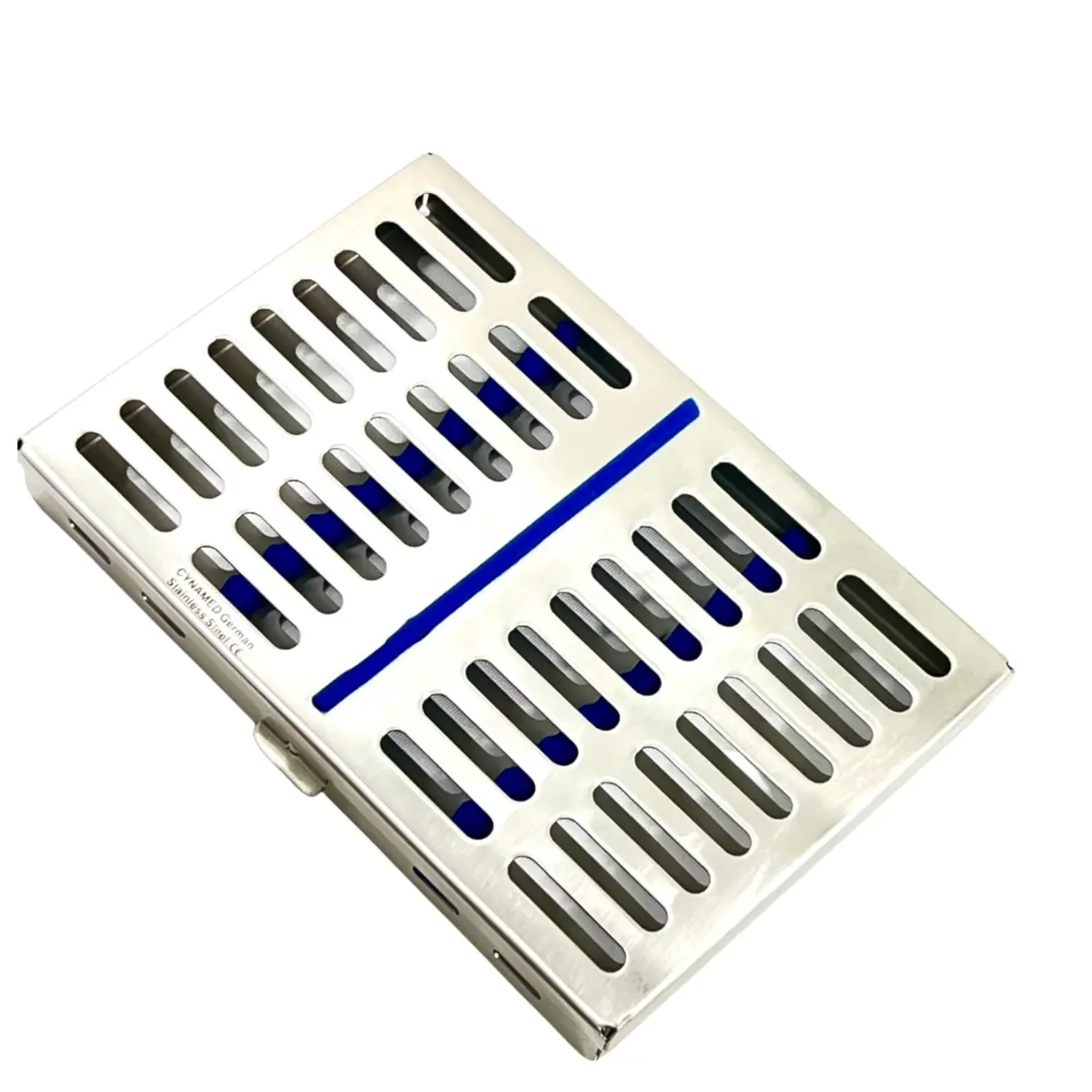 Cynamed German Stainless Dental Instruments Autoclave Cassette 7.25" x 5" x 0.75" | Sterilization Tray for 10 Instruments - view 4