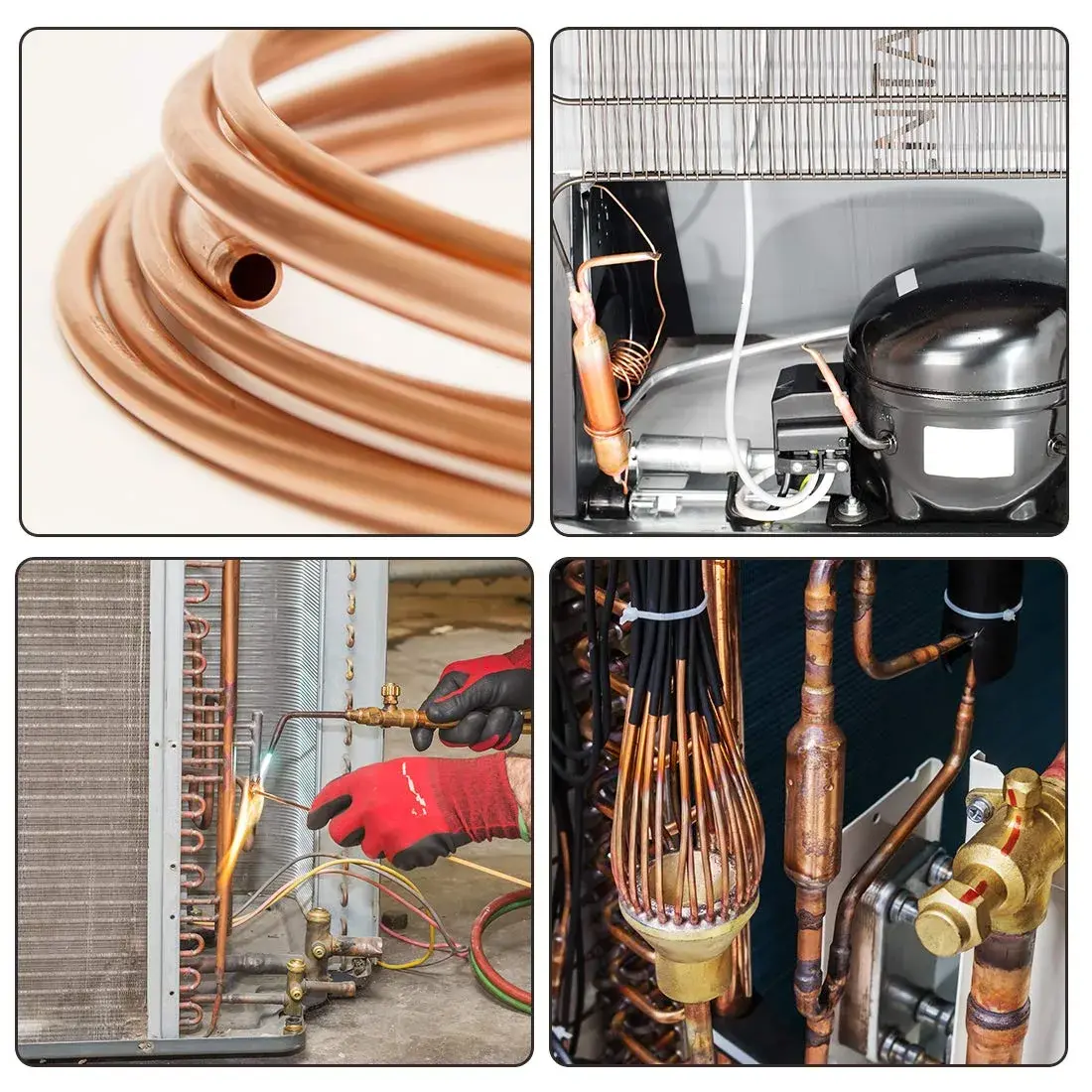uxcell Copper Refrigeration Tubing 1.6mm OD x 0.6mm ID x 2m (6.5 Ft) Soft Coil | HVAC System Pipe - view 4