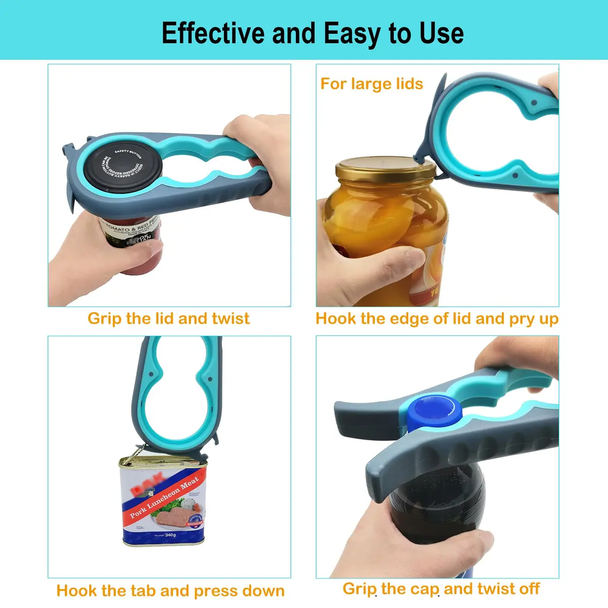 Otstar Jar Opener & Bottle Opener for Seniors with Arthritis, Weak Hands | Effortless Grip & Durable Design - view 7