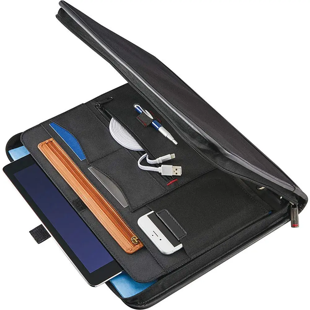 Samsonite Xenon Business 3 Ring Portfolio, Black, 33cm x 25.4cm x 5.1cm (13.5" x 10" x 2") | Professional Organizer for Meetings - view 4