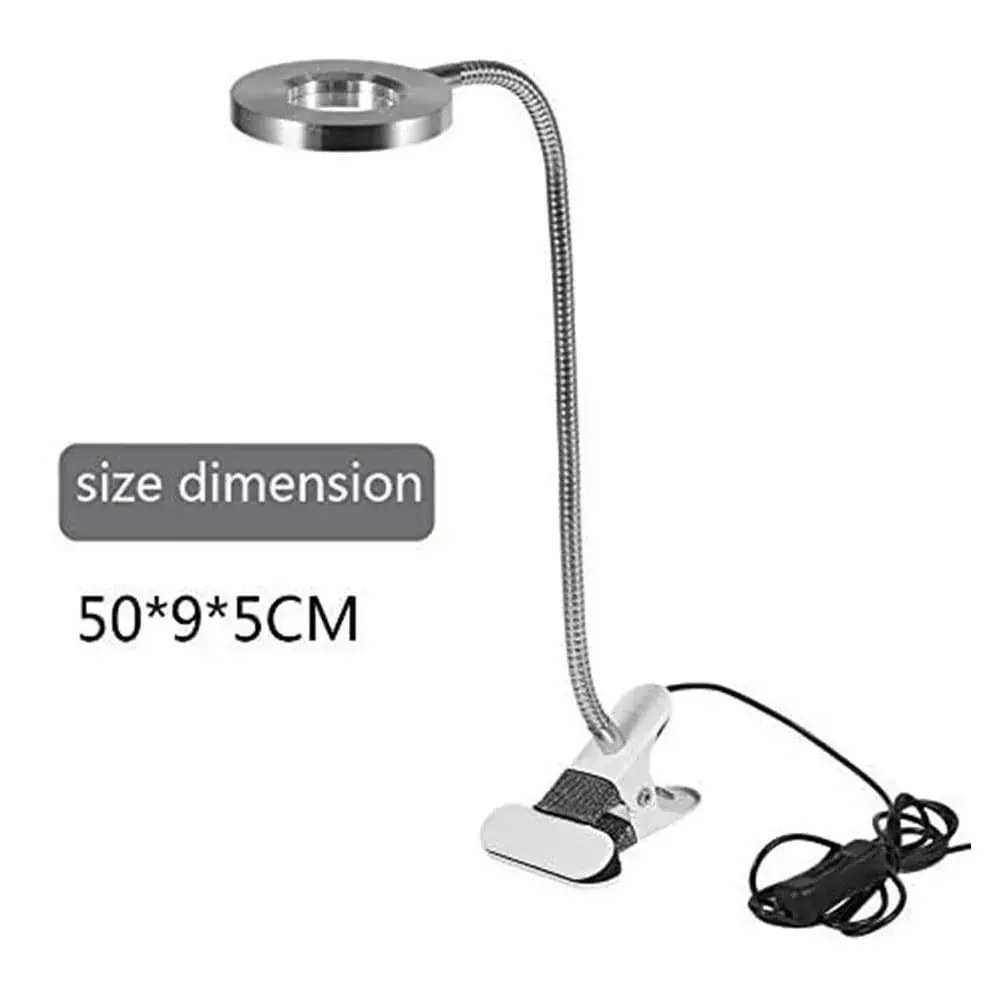 Salmue Silver USB LED Beauty Lamp 50cm (19.7in) | Eye-Friendly Flicker-Free Light for Tattoos, Makeup, and Study - view 8